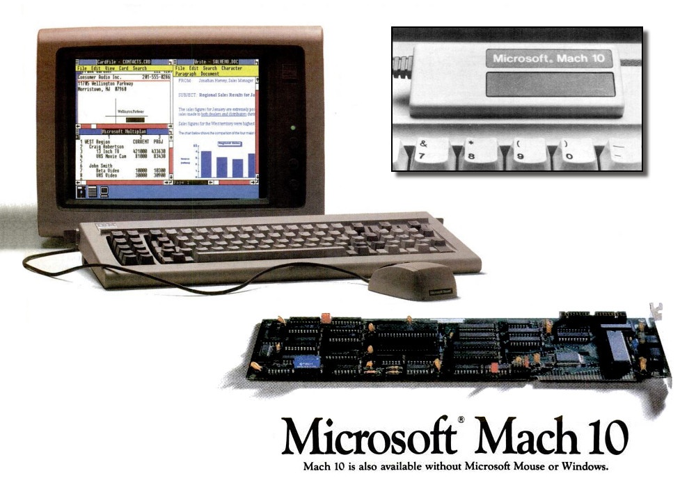 Microsoft Mach 10 Accelerator Board Ad (1986)